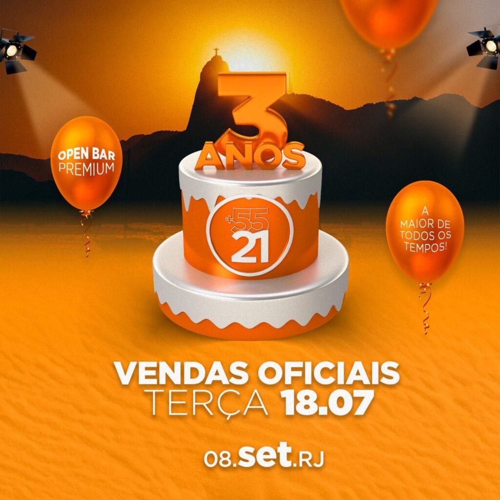 5521 – ANIVERSÁRIO 3 ANOS – RIO DE JANEIRO