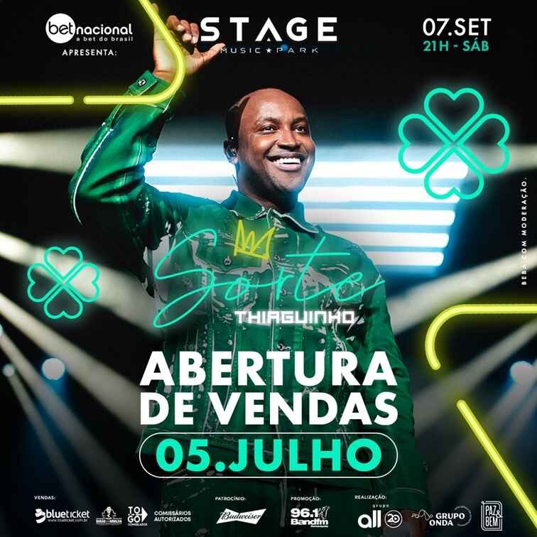 Stage Music Park apresenta: Sorte – Thiaguinho