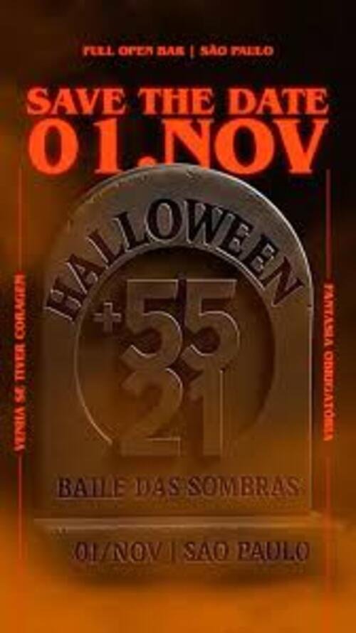 Halloween: Baile das Sombras do 5521 em São Paulo