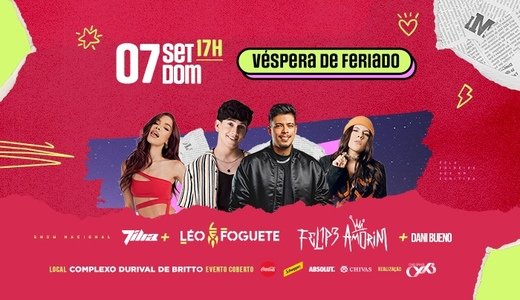 Léo Foguete, Felipe Amorim e Tília em Curitiba